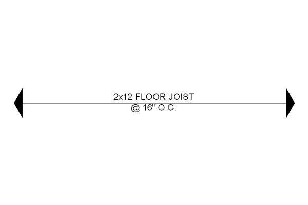 2x12 Floor Joist Arrows