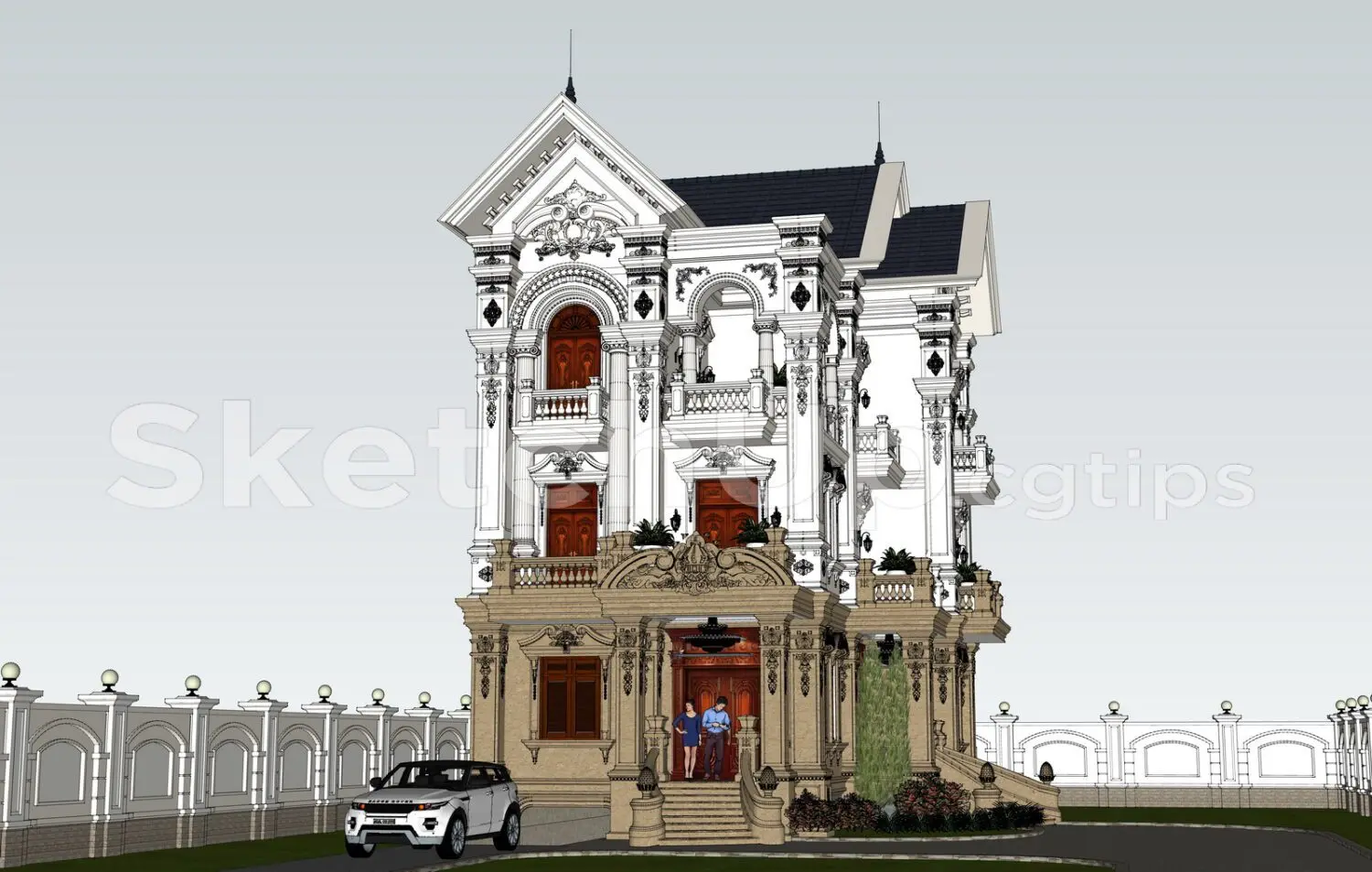 Neoclassical Villa Exterior