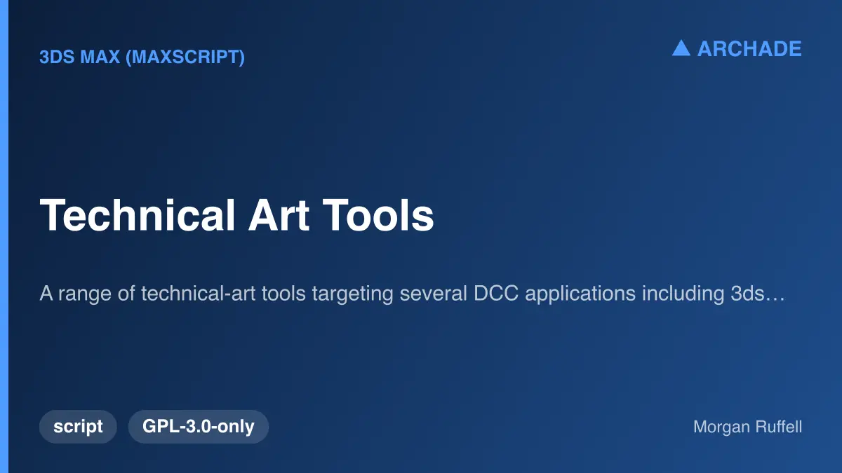Technical Art Tools