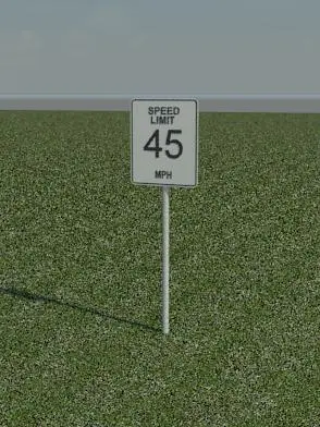 Speed Limit Sign 45