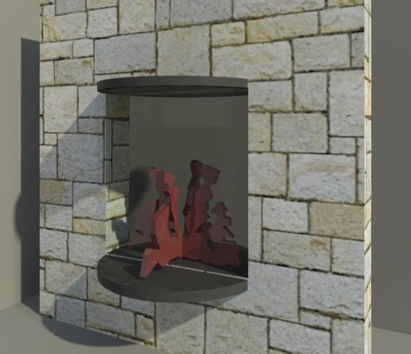 Double Sided Fireplace
