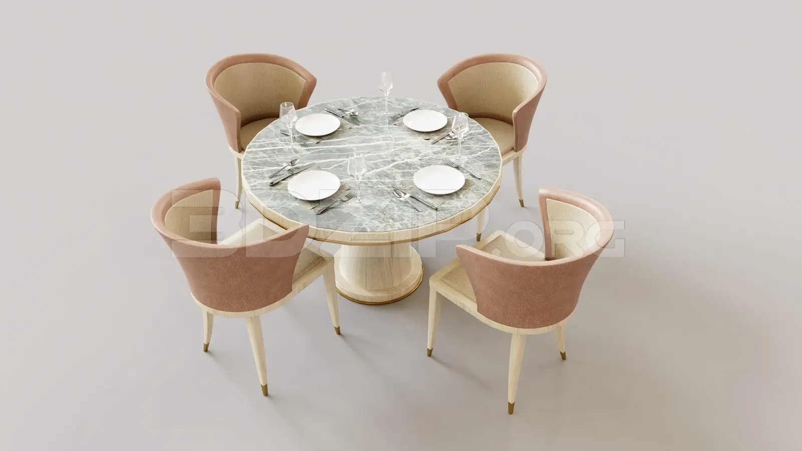 Dining Table And Chair — preview 1 (3dzip)