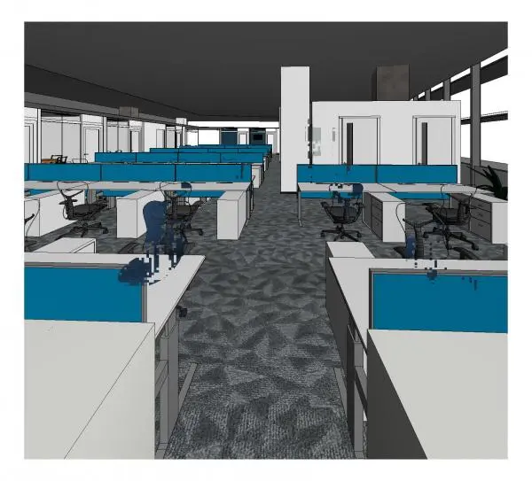 Office two side workstation desk