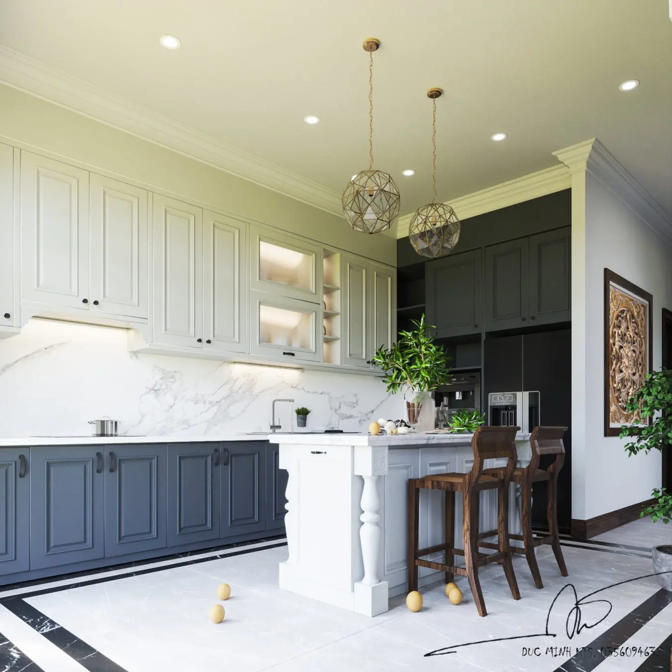 Kitchen Room Interior Model Download Do Duc Minh — preview 1 (cgtips)