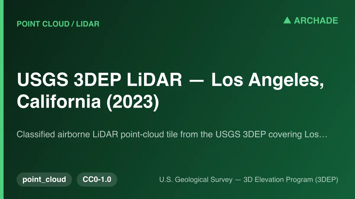 USGS 3DEP LiDAR — Los Angeles, California (2023)