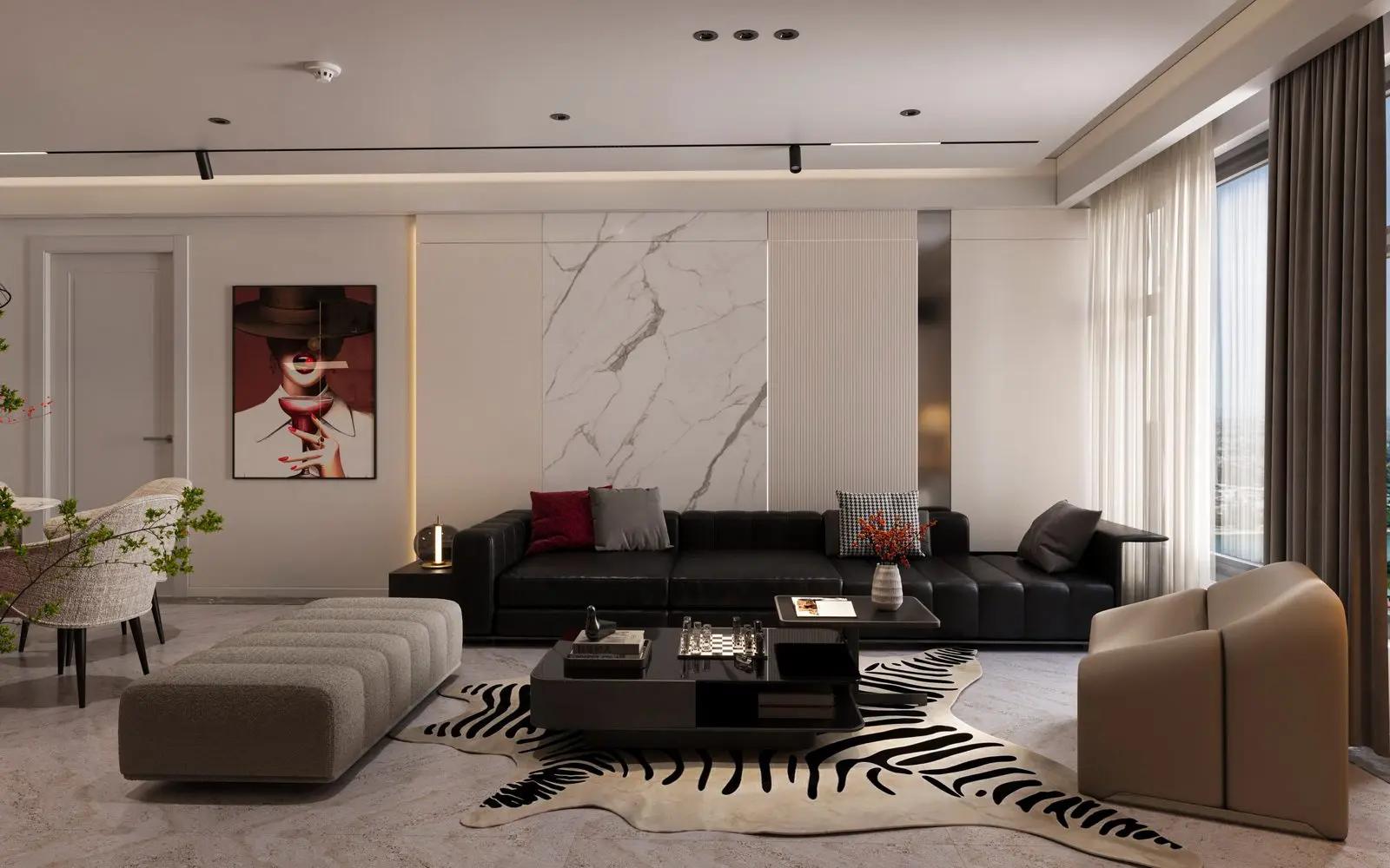 Living Room – Kitchen Interior