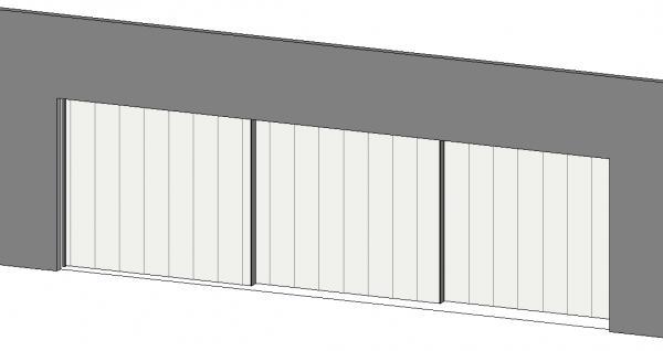 Airplane Hangar Door 3-Panel