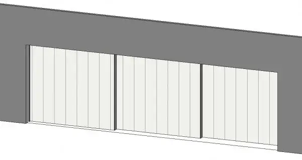 Airplane Hangar Door 3-Panel