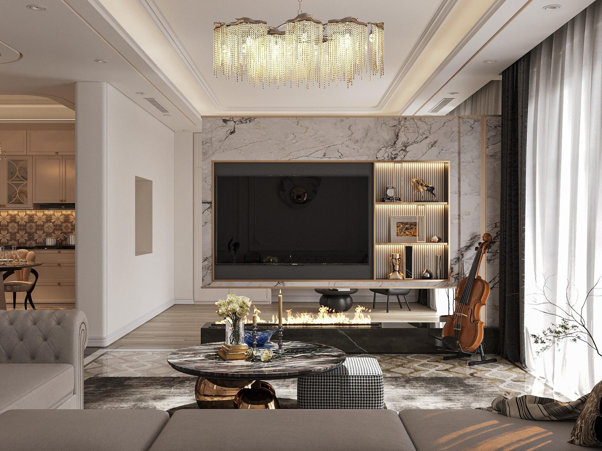 Living Room – Kitchen Interior
