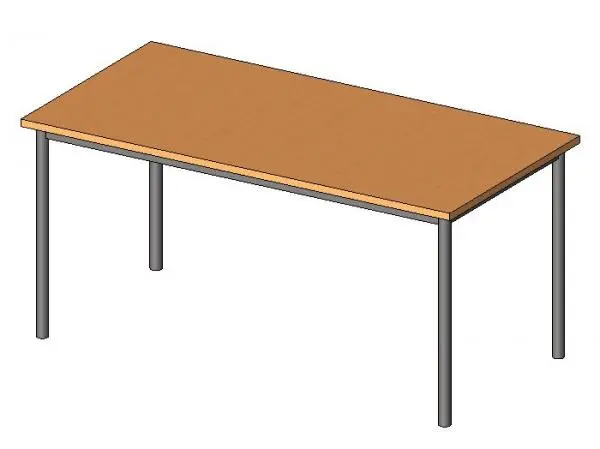 Modular meeting table - rectangular — preview 1, by AndyHarle (RevitCity, CC0)