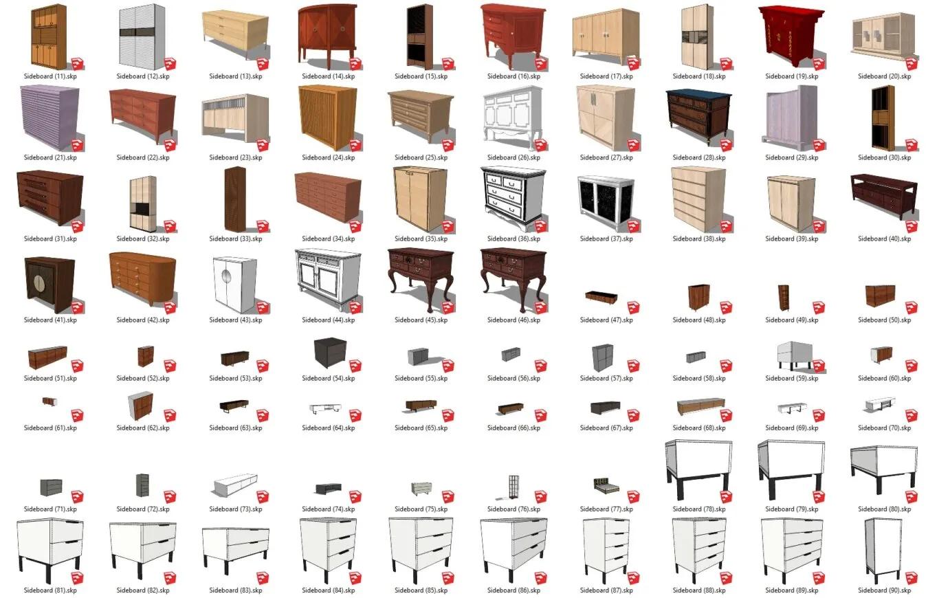 Sideboard and Chest of drawer