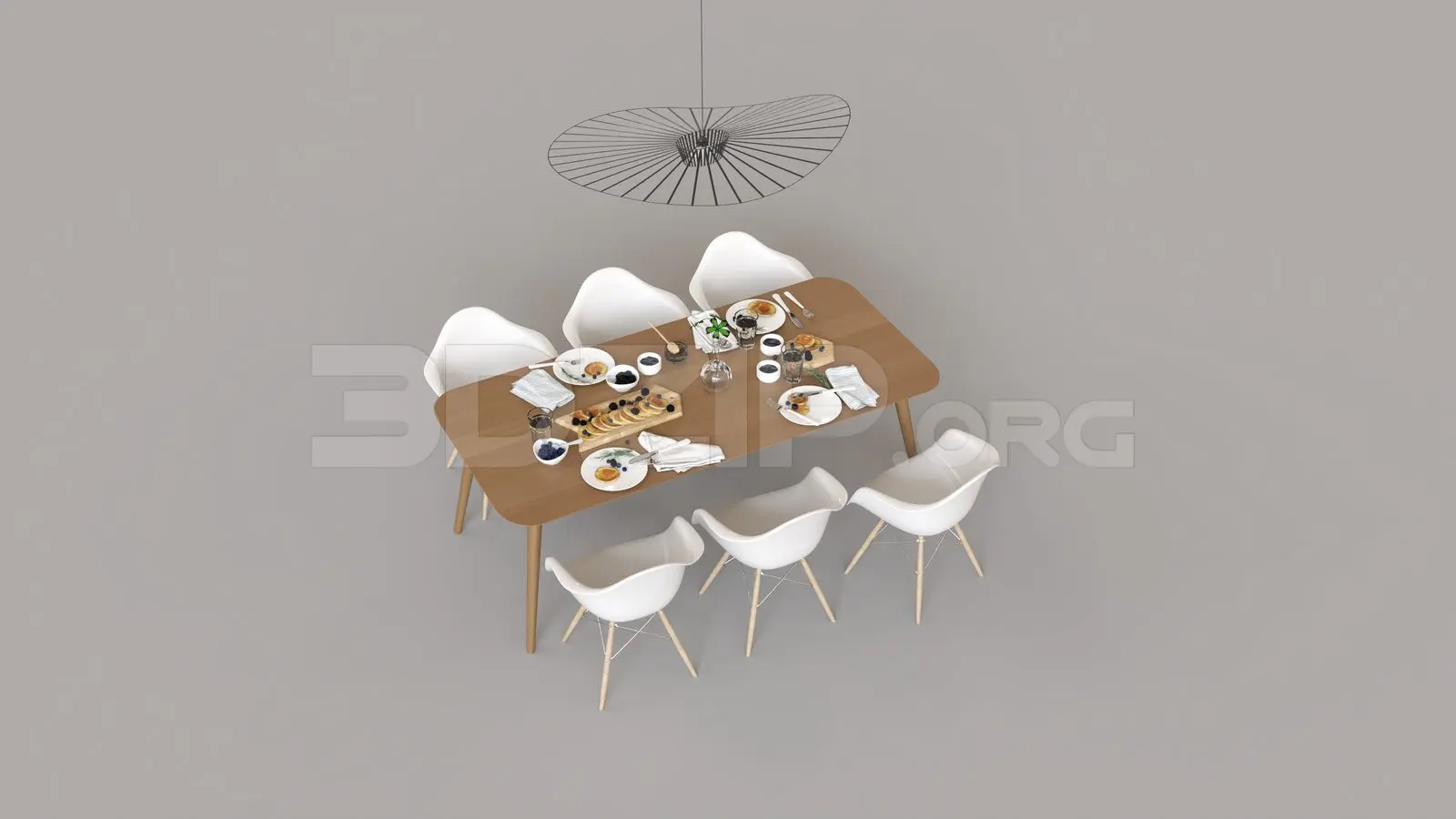Dining Table And Chair — preview 1 (3dzip, CC0)