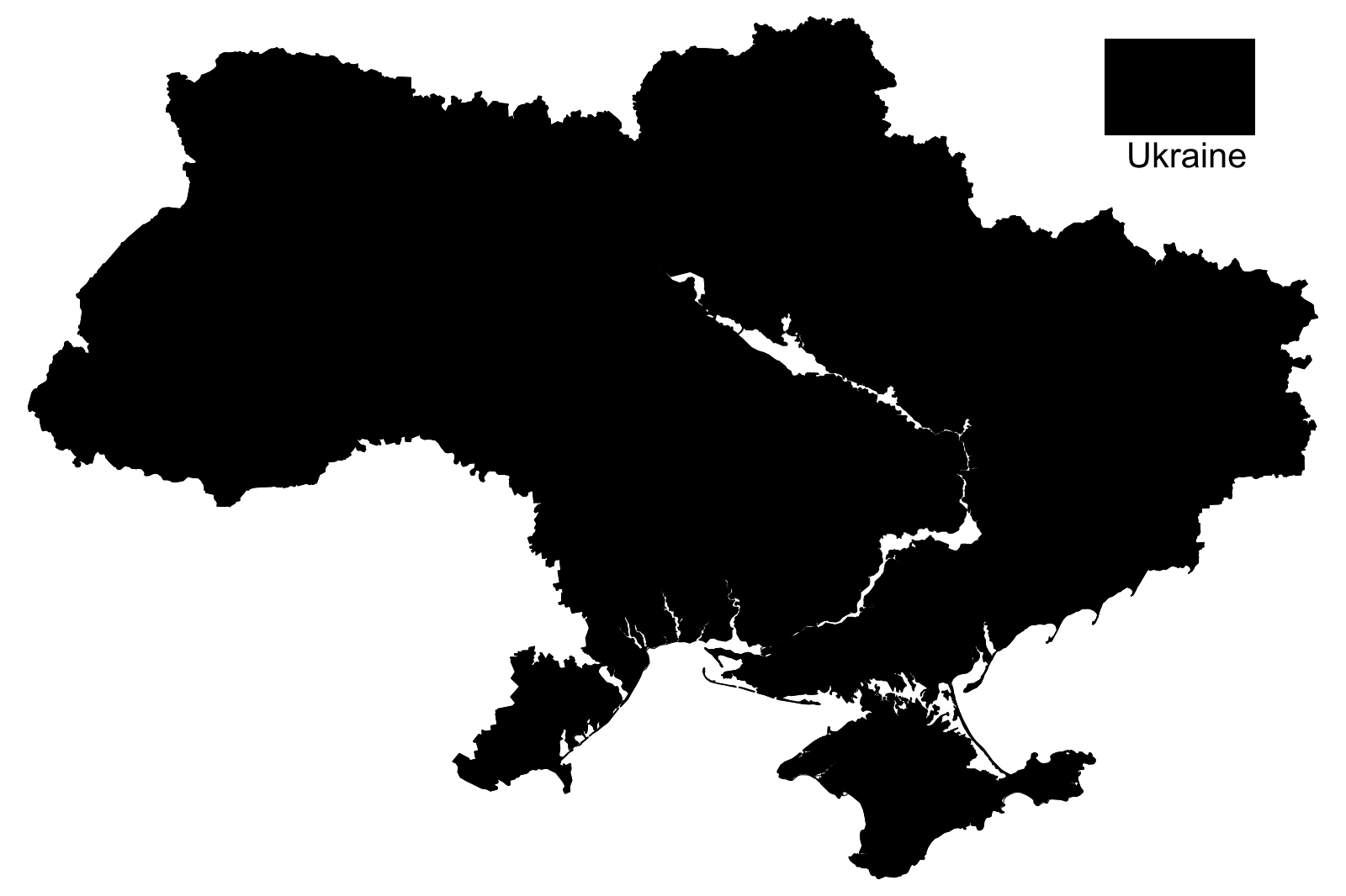 Glory to Ukraine! Free vector map of Ukraine