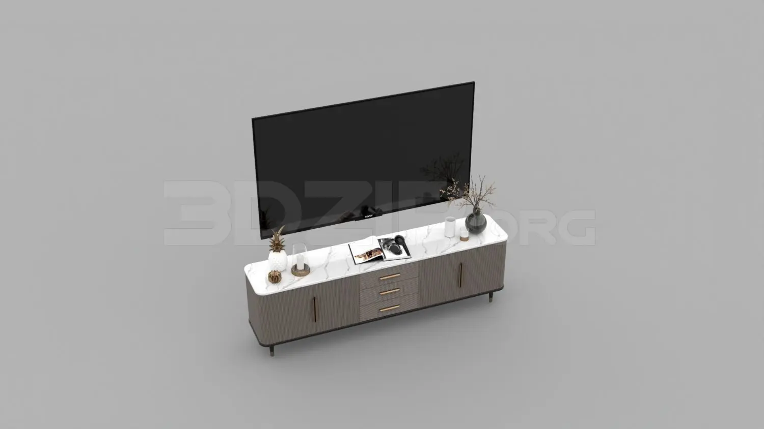 TV Cabinet — preview 1, by Huy Hieu Lee (3dzip)
