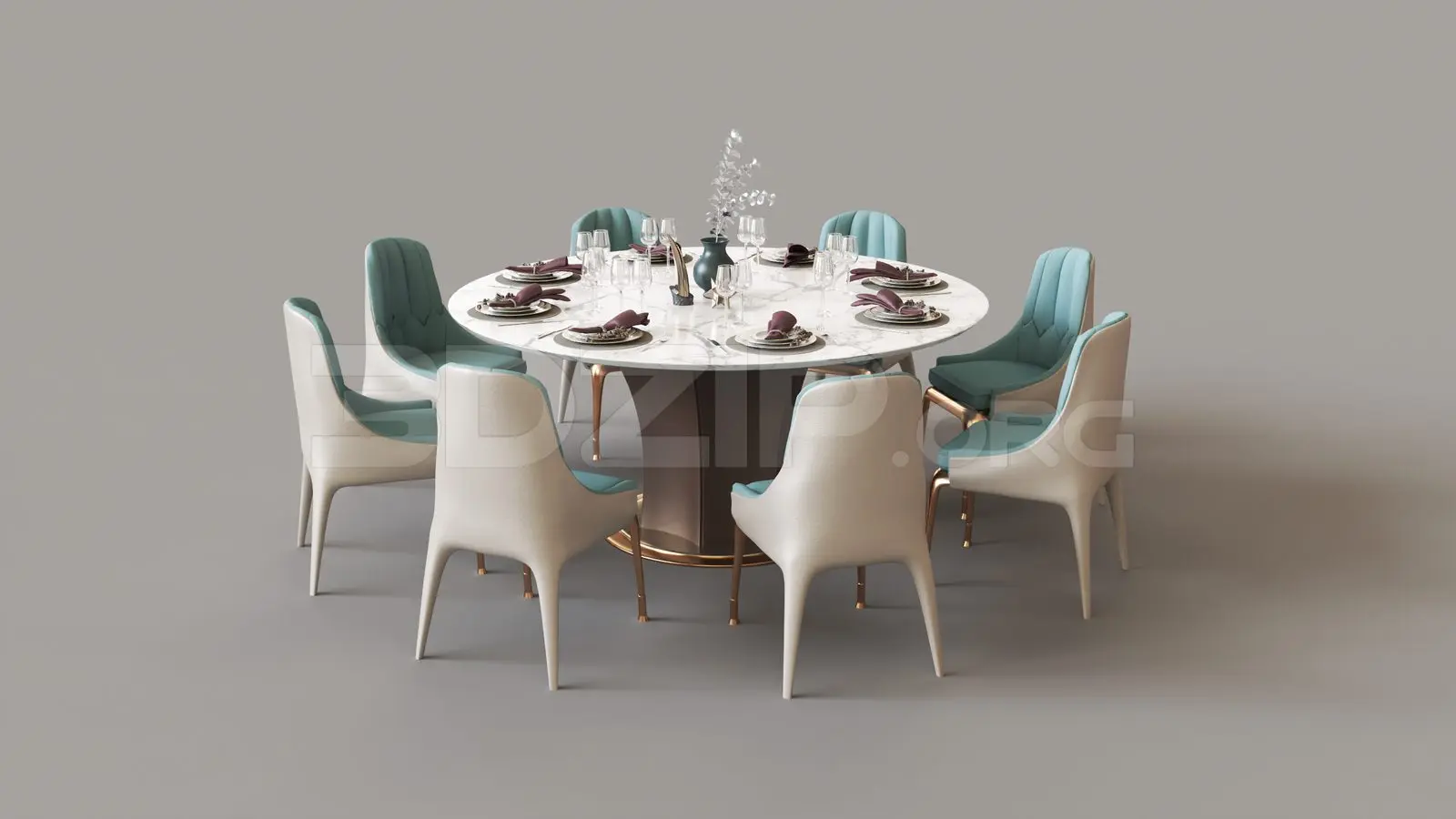 Dining Table And Chair — preview 1 (3dzip)