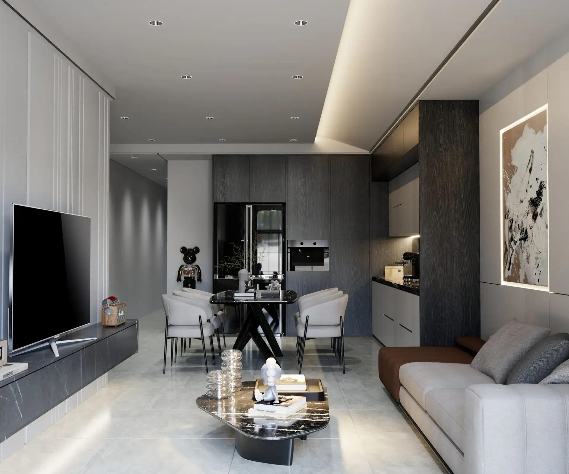Living Room – Kitchen Interior