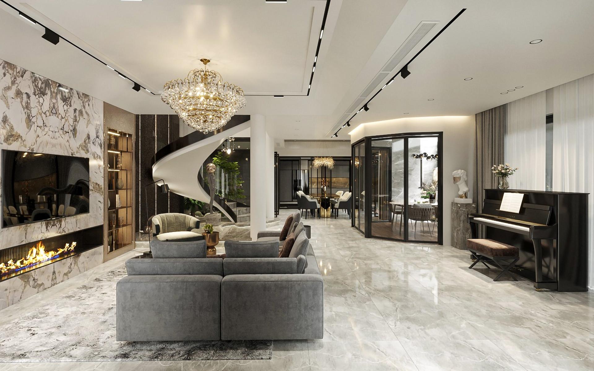 Living Room – Kitchen Interior