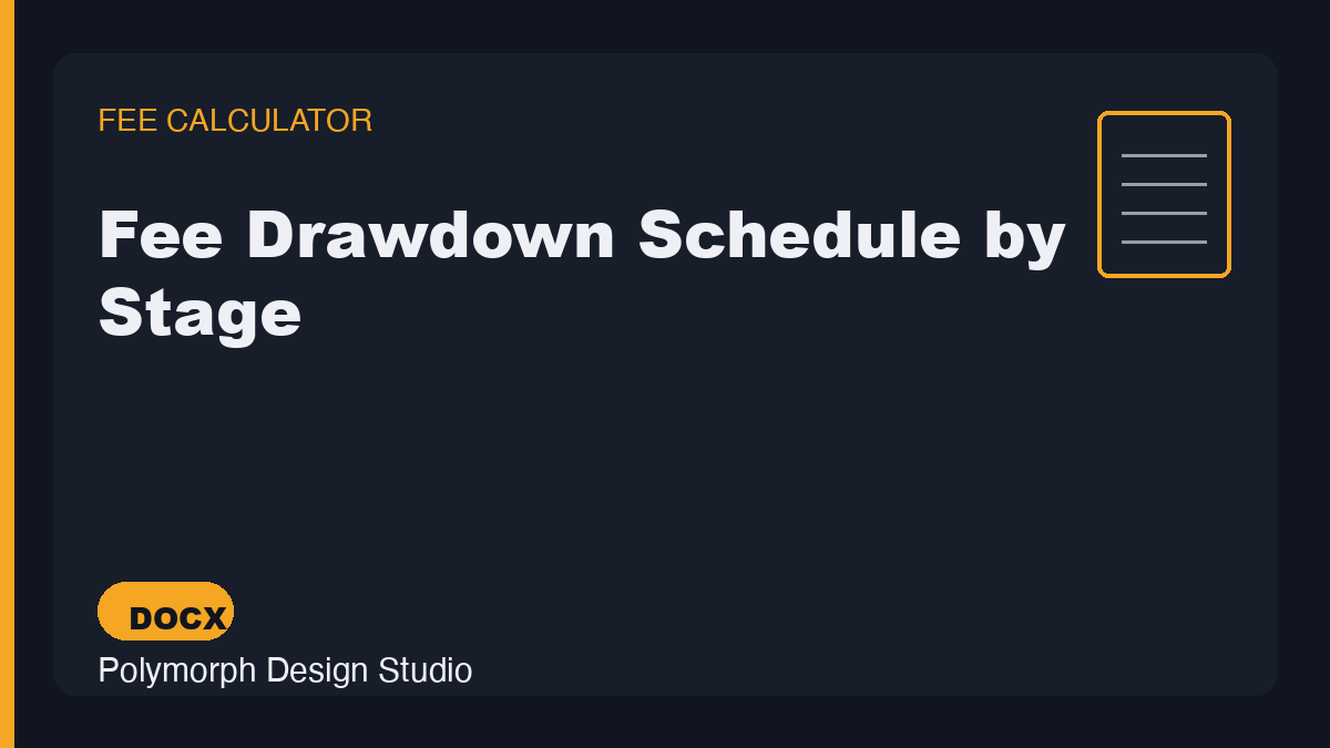 Fee Drawdown Schedule by Stage