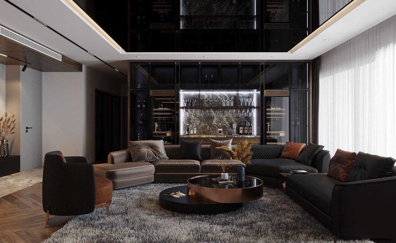 Living Room – Kitchen Interior — preview 1, by Ngo Chau (3dzip)