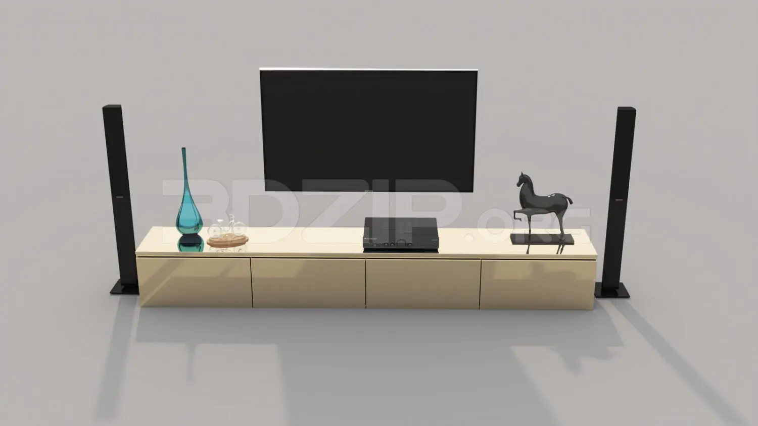 TV Cabinet — preview 1 (3dzip, CC0)