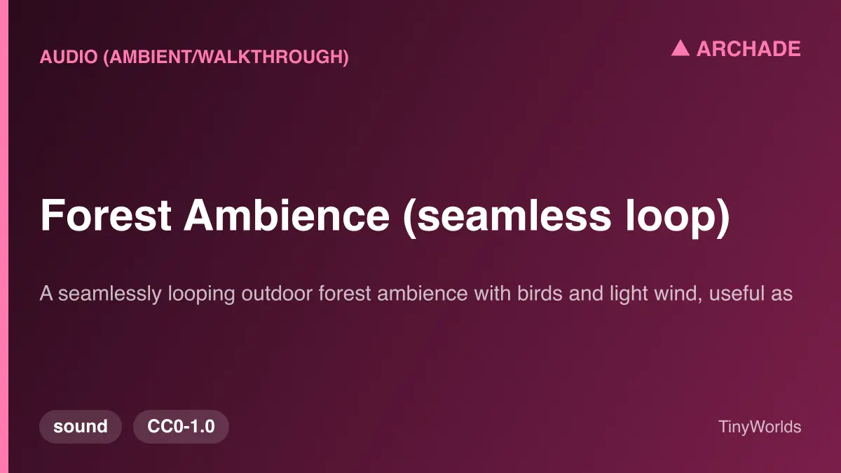 Forest Ambience (seamless loop)