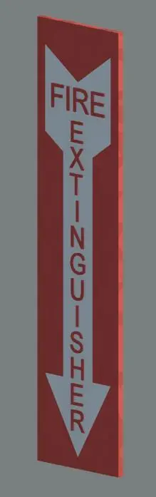 Wall Mounted Fire Extinguisher Sign