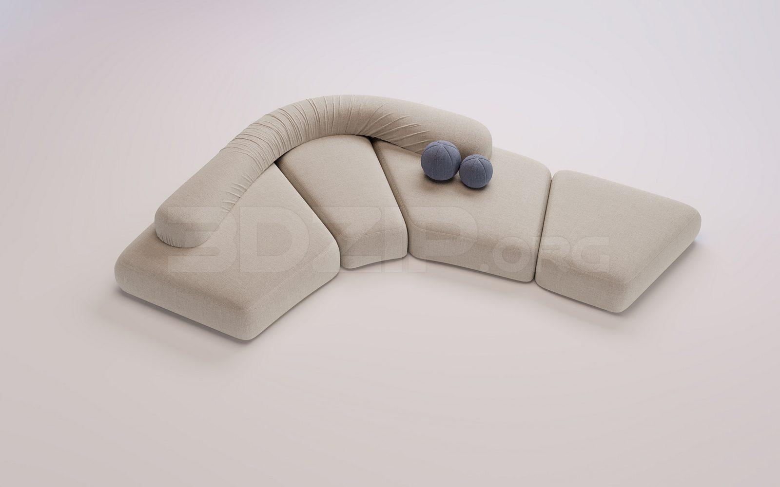 Sofa 3D Model for Interior Projects