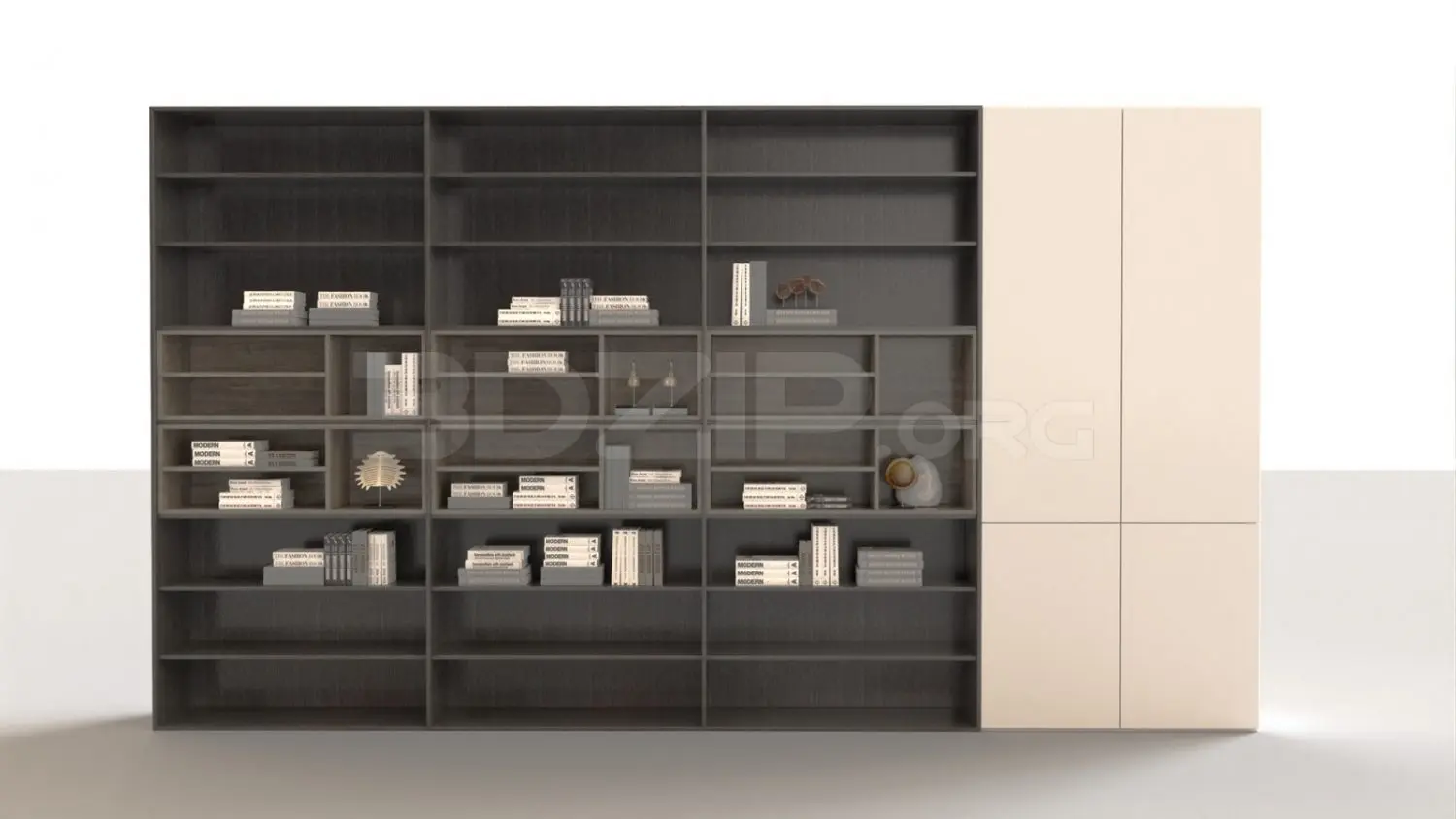 Bookcase — preview 1 (3dzip, CC0)
