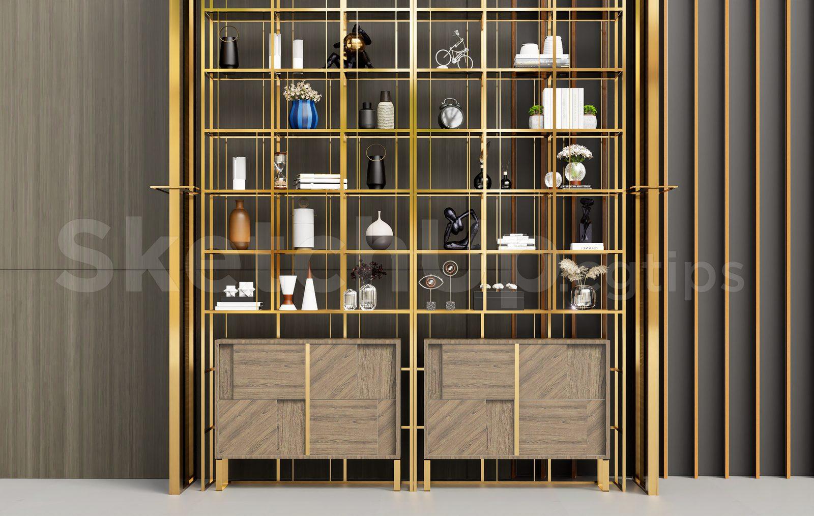 Luxury Gold Display Shelf