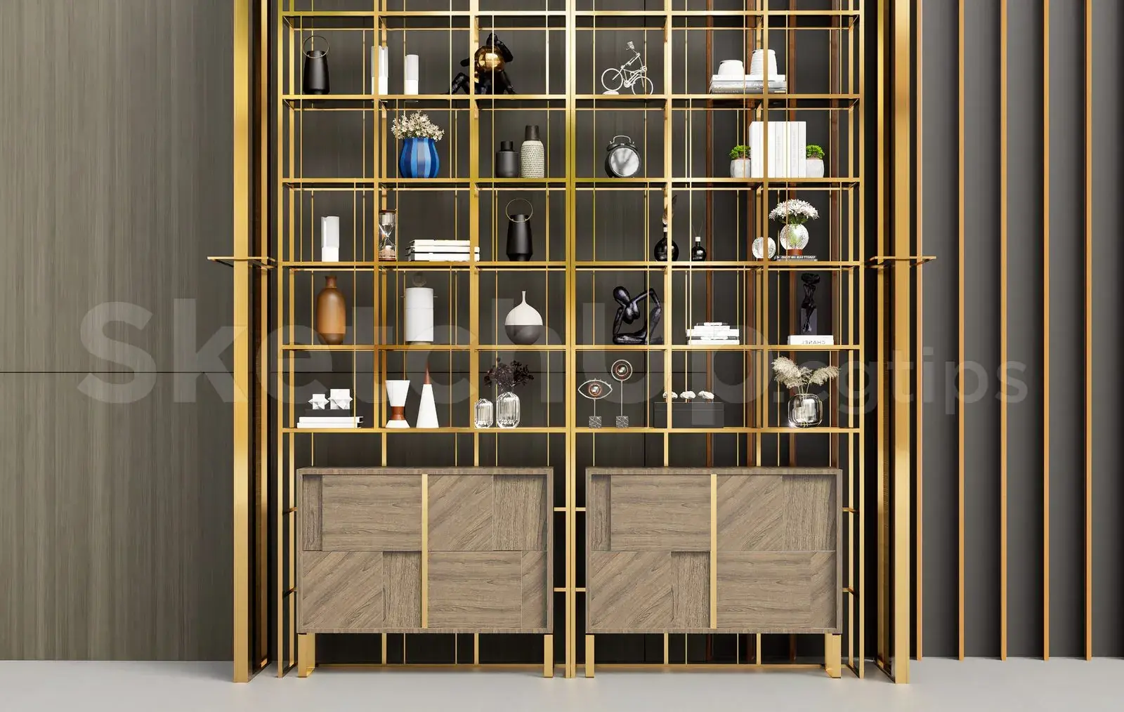Luxury Gold Display Shelf