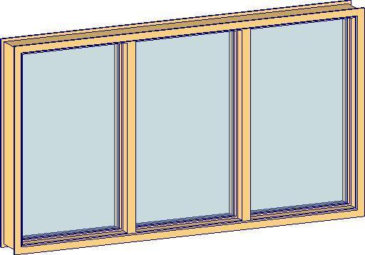 Timber Framed Internal Window - Triple