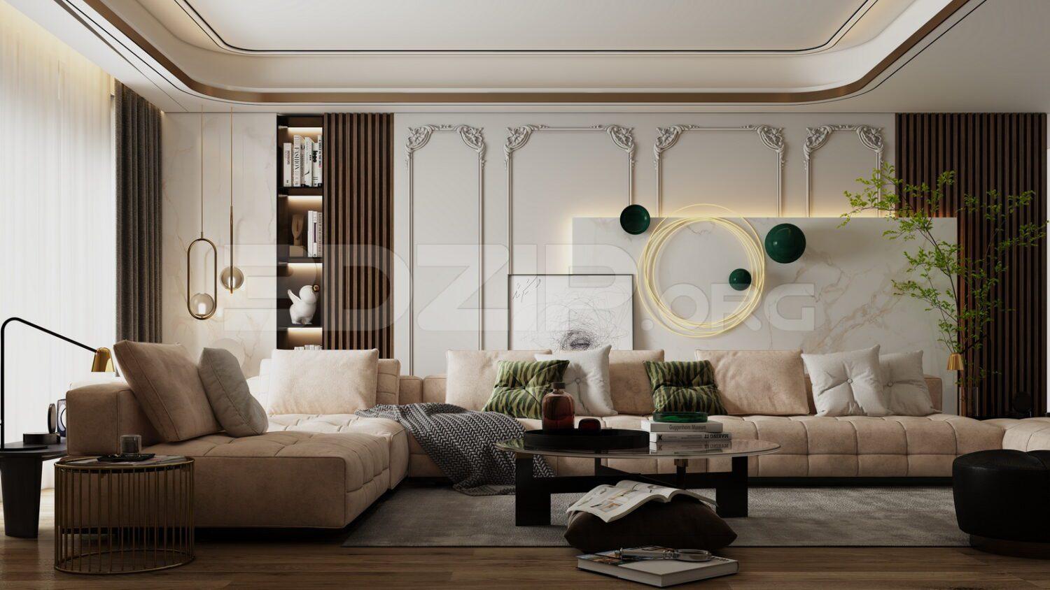 Neoclassic Living Room Interior