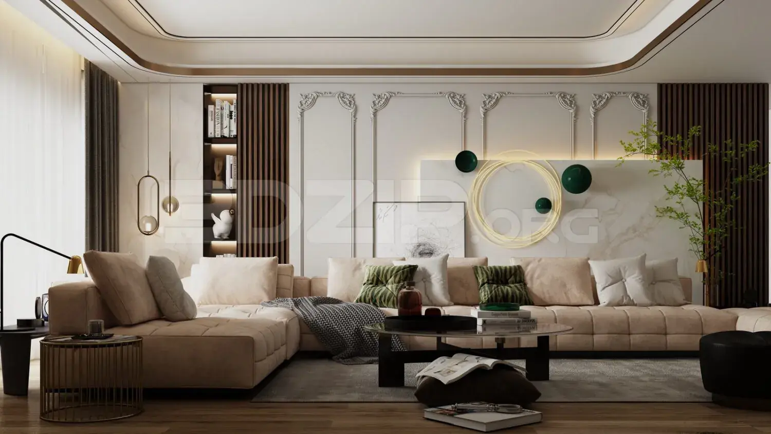 Neoclassic Living Room Interior