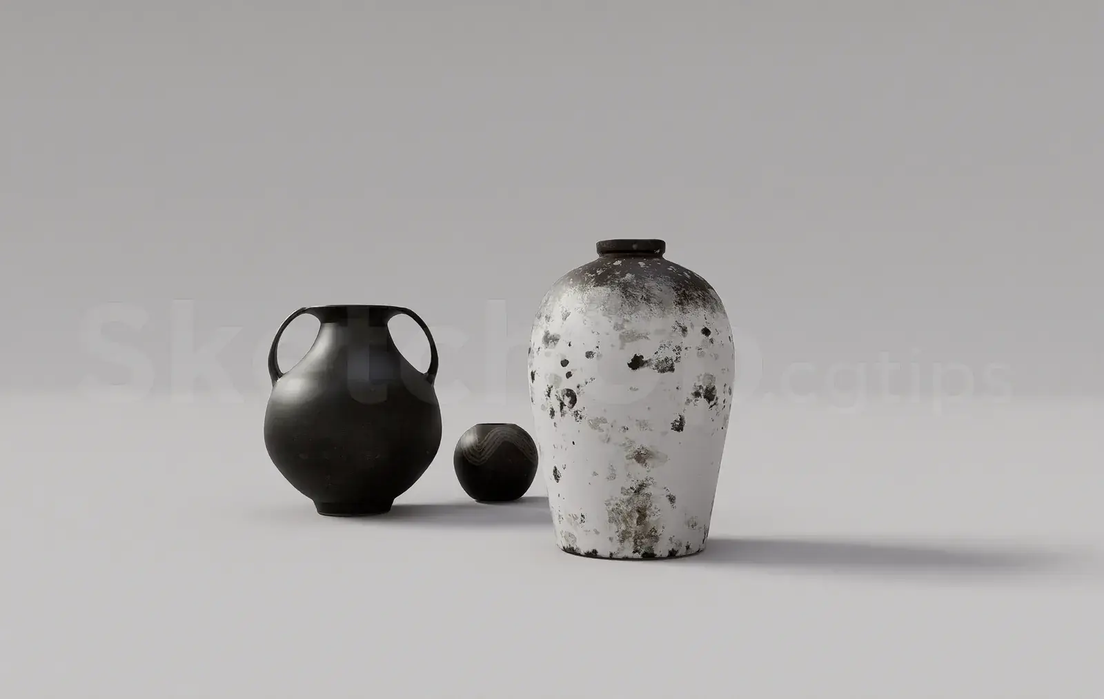 Ancient Ceramic Vase Set