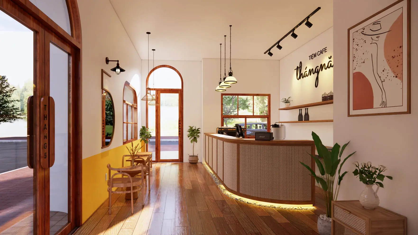 Interior Coffee room Scene