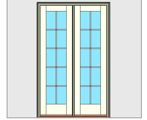 Kolbe Ultra Series Inswing Entrance Door 2-Wide Oak Sill Units — preview 1, by Kolbe (RevitCity, CC0)