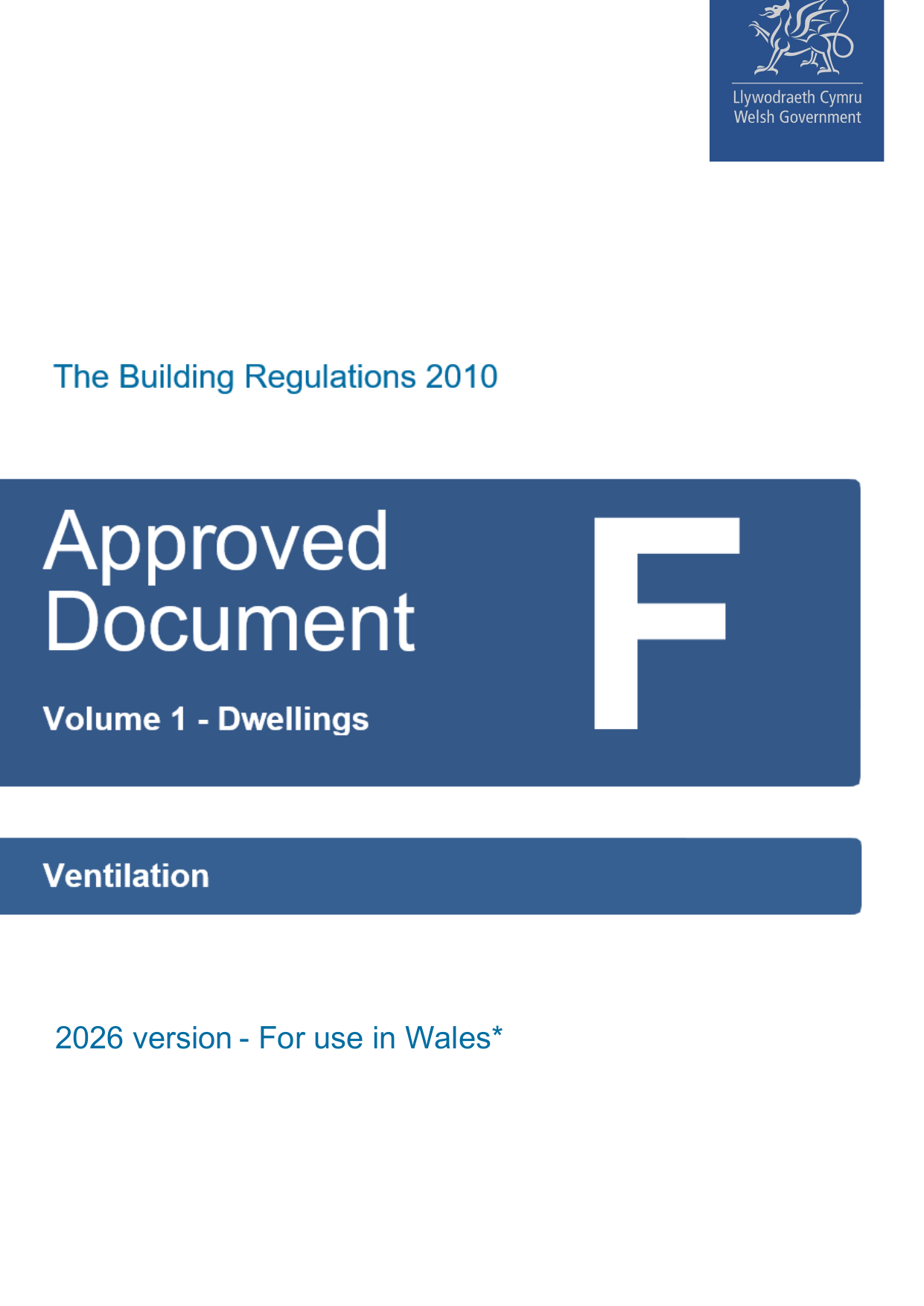 Approved Document F: Ventilation — Volume 1 (Dwellings)