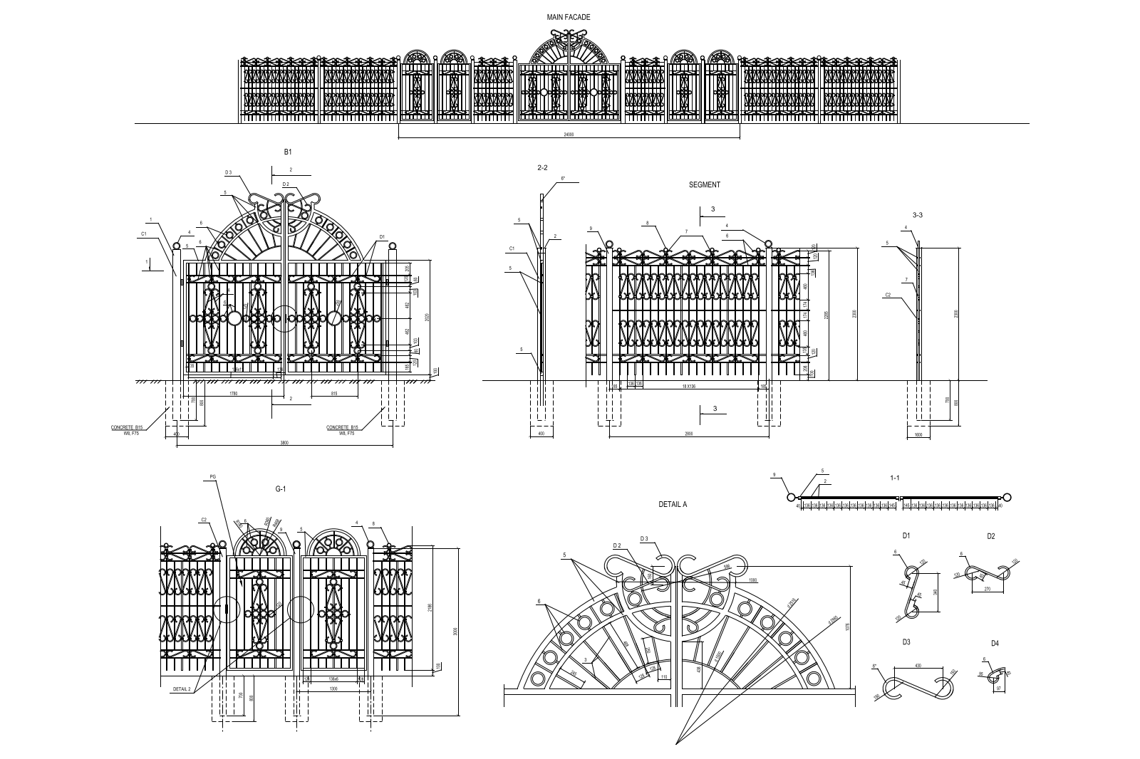 Street fences and gates