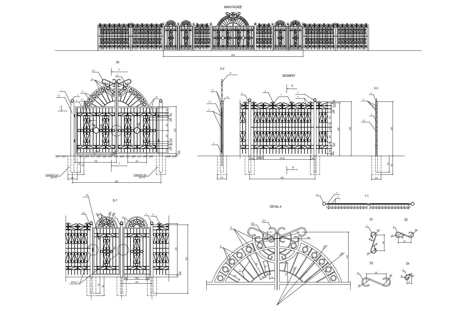 Street fences and gates