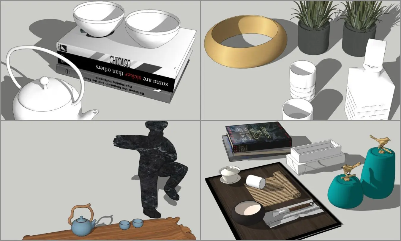 Combo Decor on Tea Coffee Table — preview 1 (cgtips)