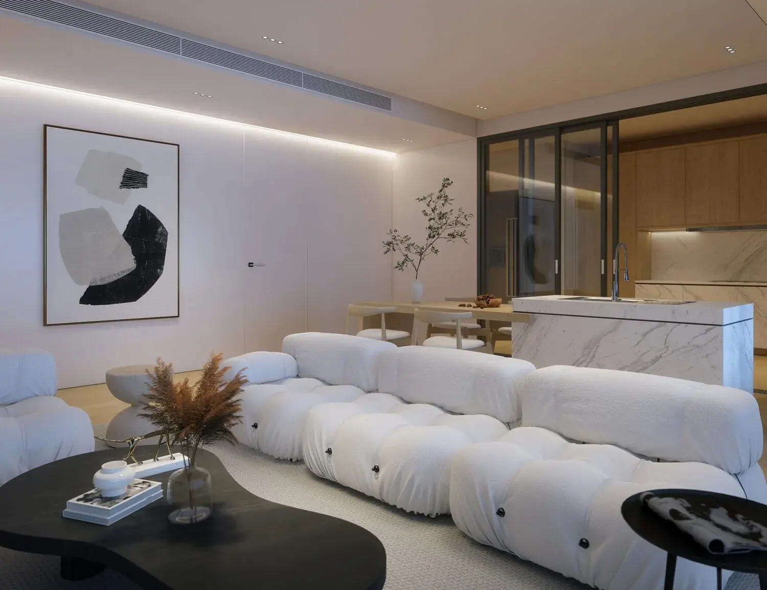 Living Room – Kitchen Interior