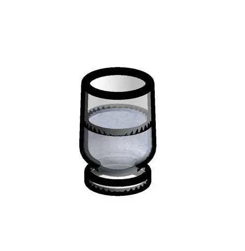 Water Glass Filled