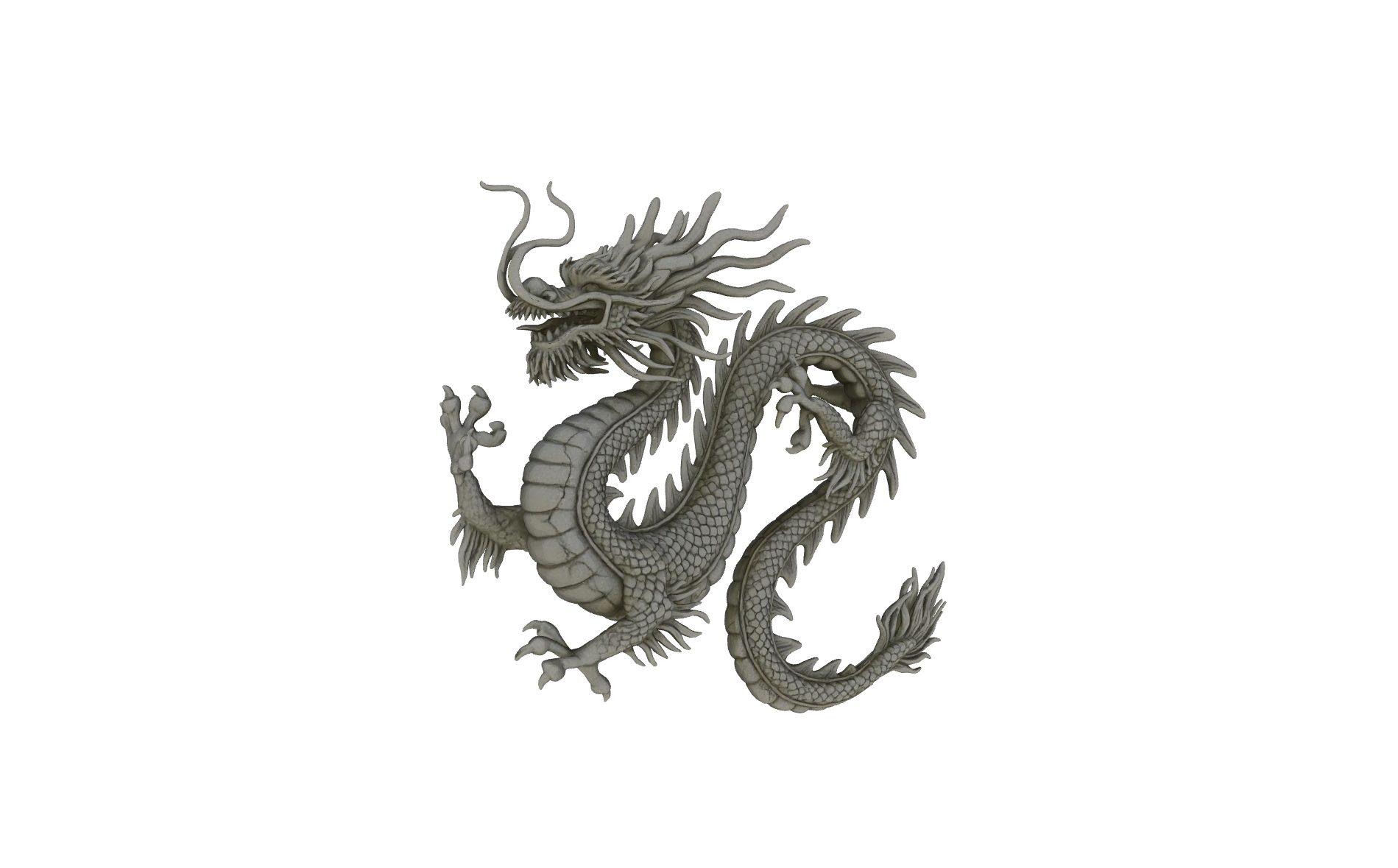 High-Detail Chinese Dragon