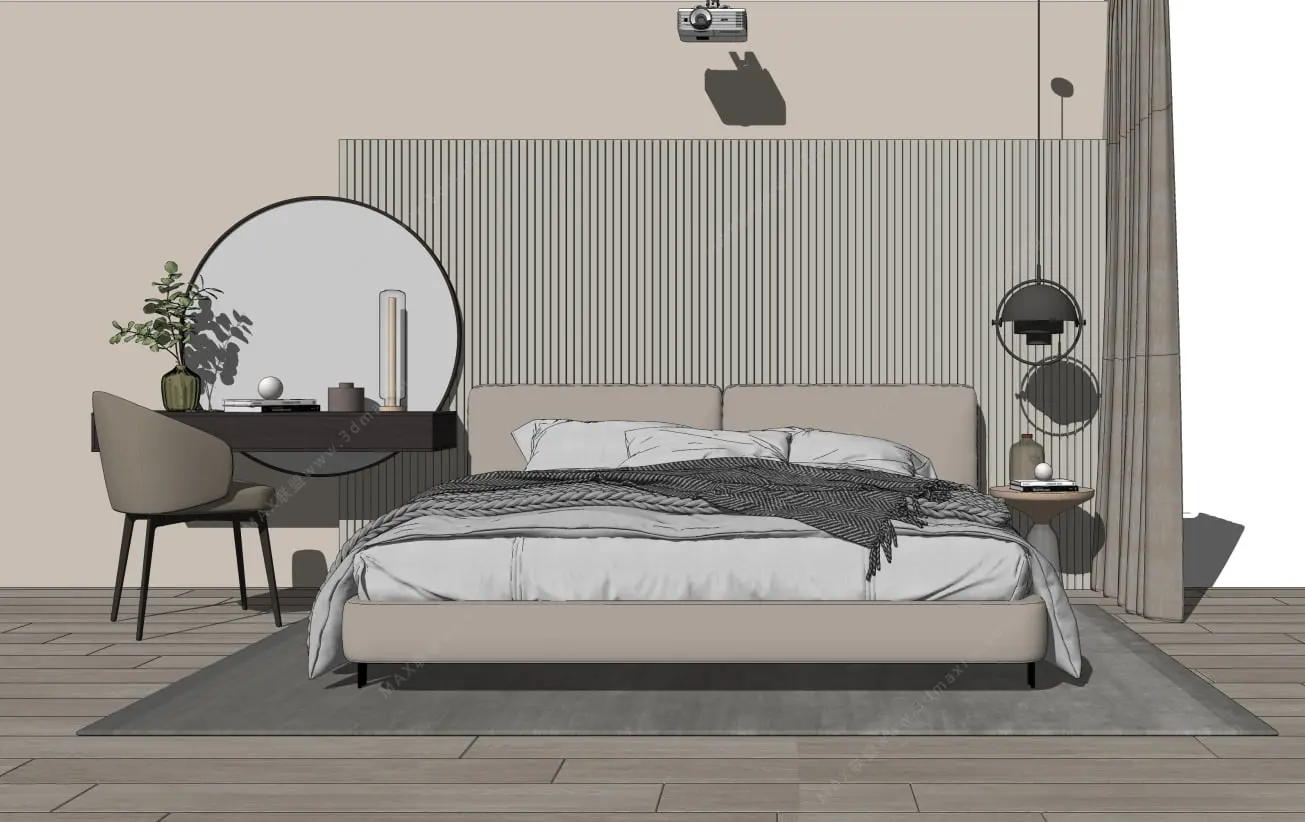 Interior Bedroom Scene — preview 1, by Cuong Covua (cgtips)
