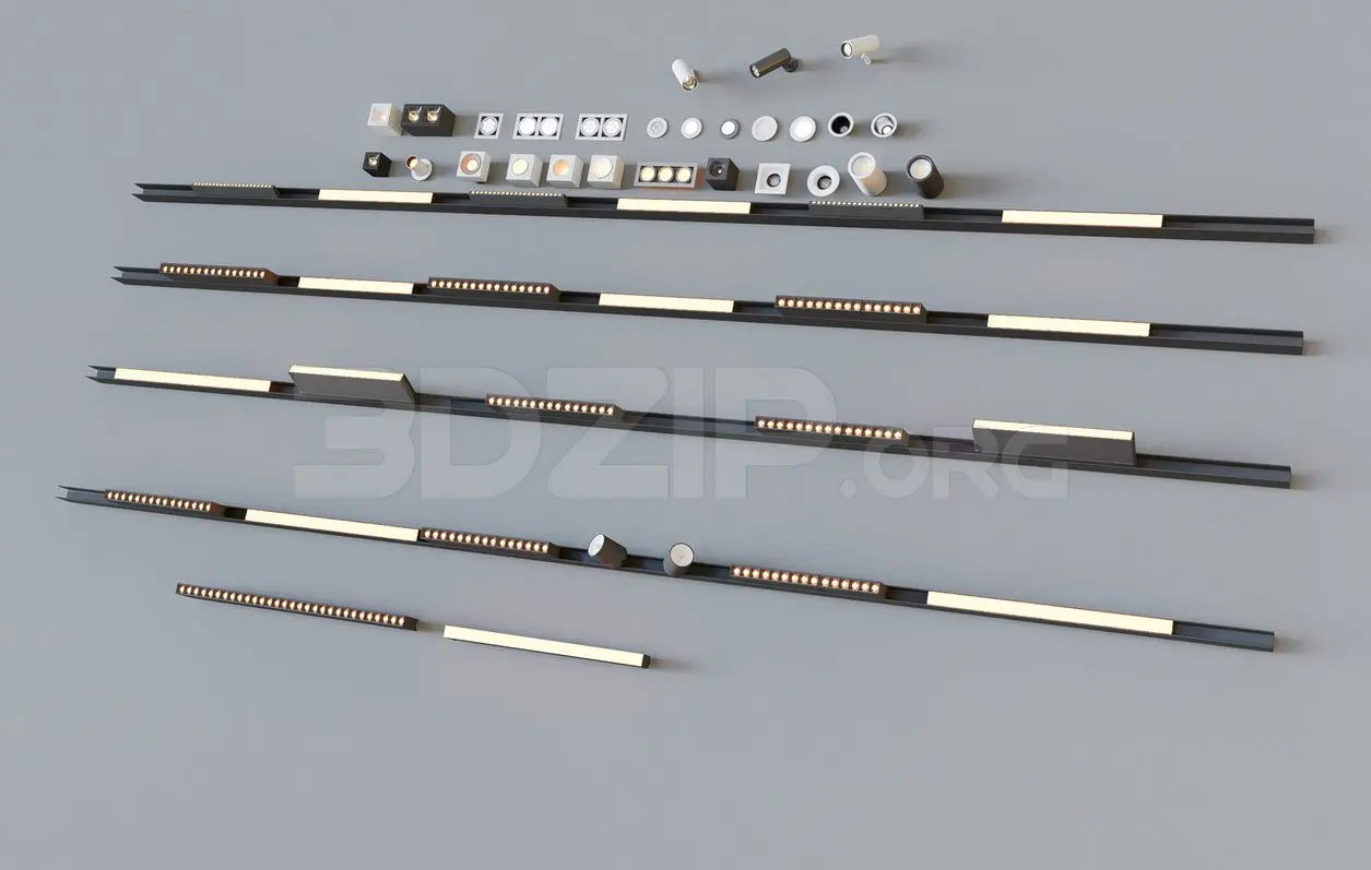 Ceiling Lights — preview 1 (3dzip, CC0)