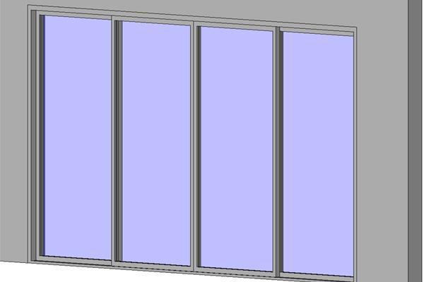 Multi Glass Sliding Aluminium Framed Centre Open