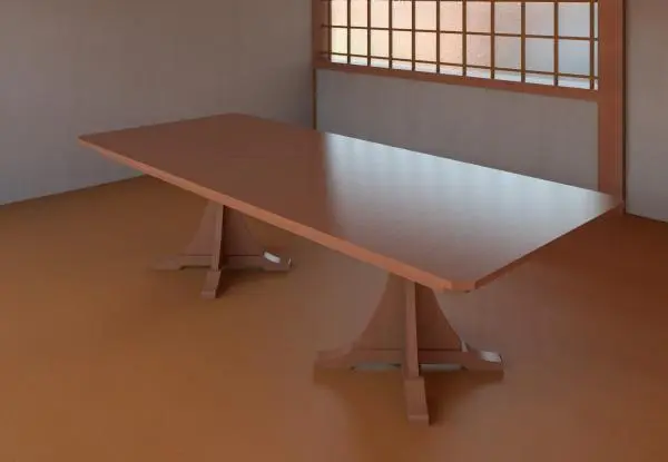 Mission Double Pedistal Dining Table