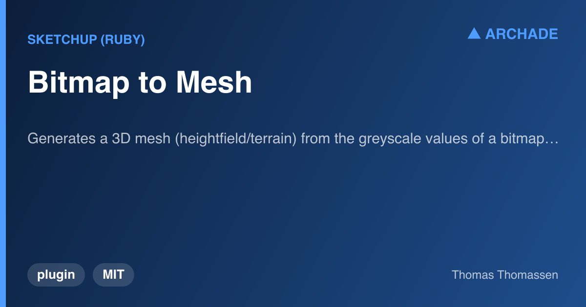 Bitmap to Mesh — preview 1