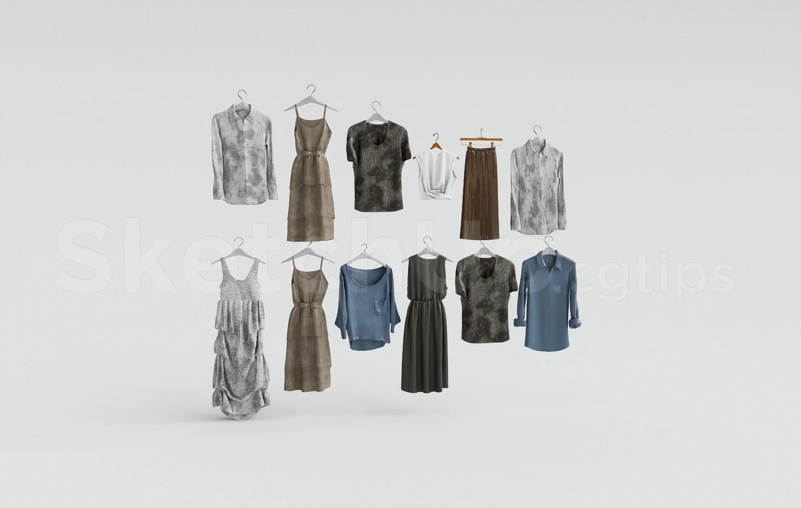 Fashion Retail Shop Hanging Clothes
