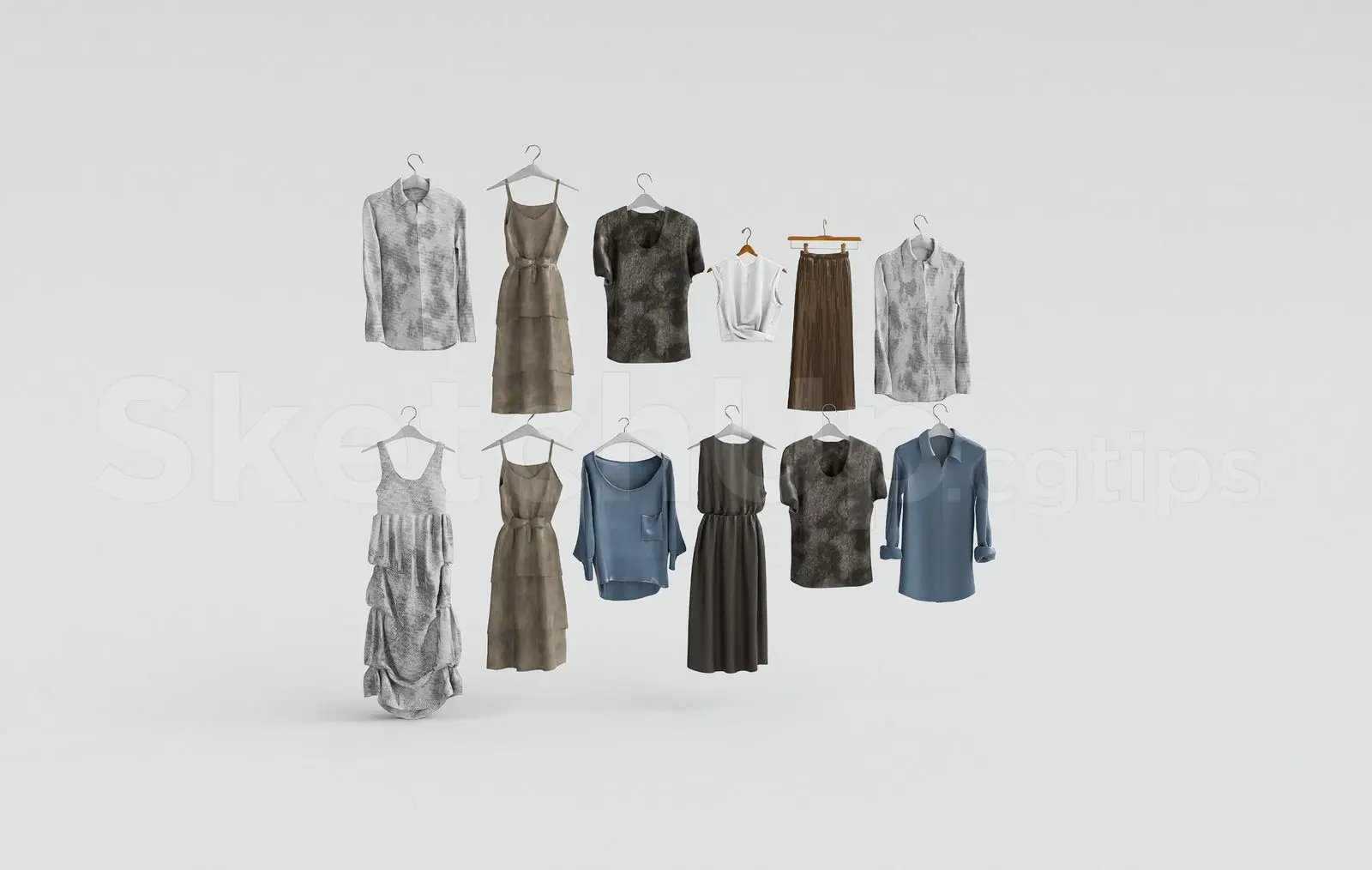 Fashion Retail Shop Hanging Clothes